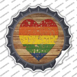 Distressed Heart Rainbow Novelty Bottle Cap Sticker Decal Small