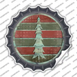 Tree Red and Green Novelty Bottle Cap Sticker Decal Small