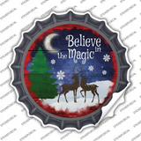 Believe in Magic Reindeer Novelty Bottle Cap Sticker Decal Small