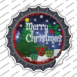 Merry Christmas with Presents Novelty Bottle Cap Sticker Decal Small