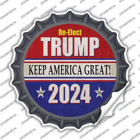 ReElect Trump 2024 Novelty Bottle Cap Sticker Decal Small