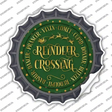 Reindeer Crossing Green Novelty Bottle Cap Sticker Decal Small