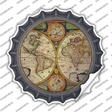 World Hemispheres Map Novelty Bottle Cap Sticker Decal Small