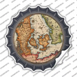 Denmark Map Novelty Bottle Cap Sticker Decal Small