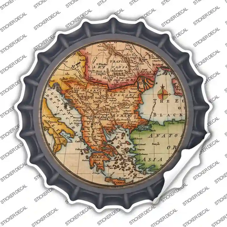 Former Yugoslavia Map Novelty Bottle Cap Sticker Decal Small