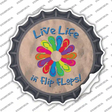 Live Life In Flip Flops Novelty Bottle Cap Sticker Decal Small