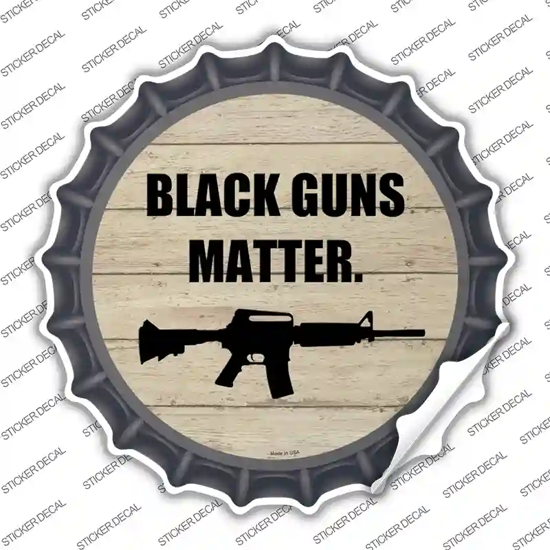 Black Guns Matter Novelty Bottle Cap Sticker Decal Small