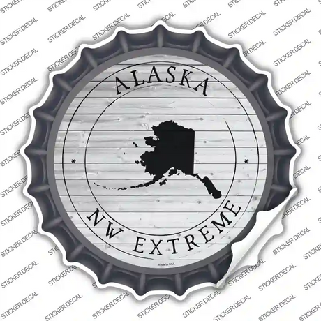 Alaska NW Extreme Novelty Bottle Cap Sticker Decal Small