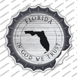 Florida In God We Trust Novelty Bottle Cap Sticker Decal Small