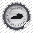 Kentucky Bluegrass State Novelty Bottle Cap Sticker Decal Small