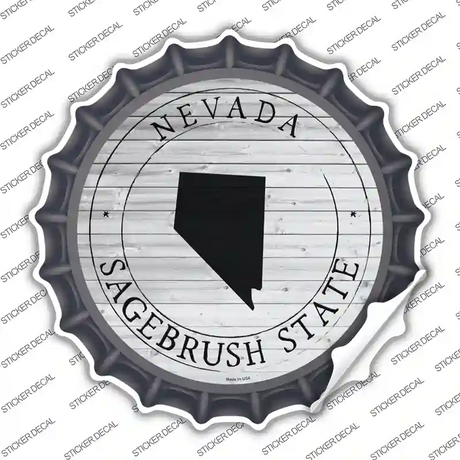 Nevada Sagebrush State Novelty Bottle Cap Sticker Decal Small