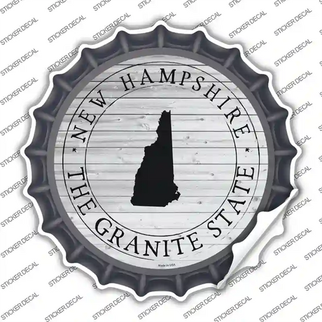 New Hampshire Granite State Novelty Bottle Cap Sticker Decal Small