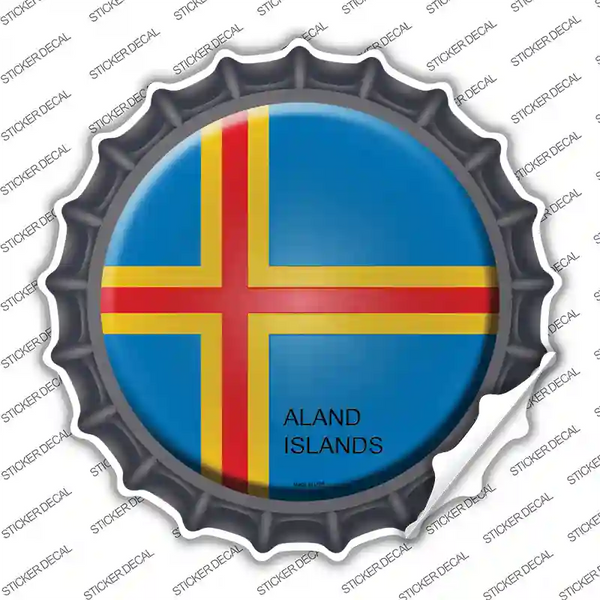 Aland Islands Country Novelty Bottle Cap Sticker Decal | Smart Blonde