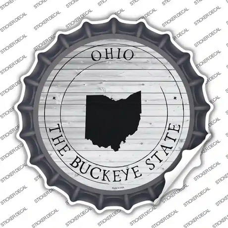 Ohio Buckeye State Novelty Bottle Cap Sticker Decal Small