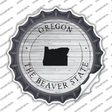 Oregon Beaver State Novelty Bottle Cap Sticker Decal Small