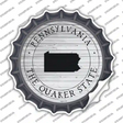 Pennsylvania Quaker State Novelty Bottle Cap Sticker Decal Small