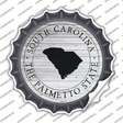 South Carolina Palmetto State Novelty Bottle Cap Sticker Decal Small