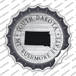 South Dakota Mt Rushmore State Novelty Bottle Cap Sticker Decal Small