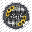 Hello Sunflowers Novelty Bottle Cap Sticker Decal Small