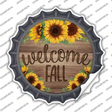 Welcome Fall Sunflowers Novelty Bottle Cap Sticker Decal Small