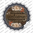 Welcome Flowers Animal Print Novelty Bottle Cap Sticker Decal Small