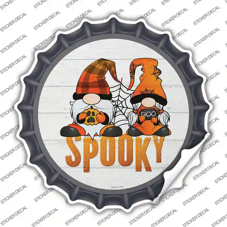 Spooky Gnomes Novelty Bottle Cap Sticker Decal Small