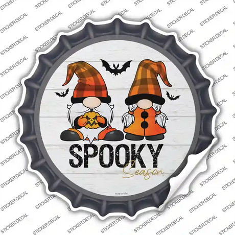 Spooky Season Gnomes Novelty Bottle Cap Sticker Decal Small