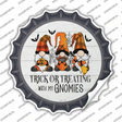 Trick Or Treating With My Gnomies Novelty Bottle Cap Sticker Decal Small