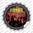 Enter If You Dare Haunted House Novelty Bottle Cap Sticker Decal Small