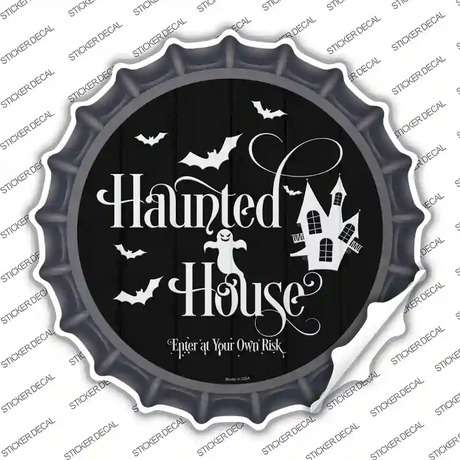 Haunted House Novelty Bottle Cap Sticker Decal Small