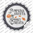 Pumpkin Sweets Spooky Treats Novelty Bottle Cap Sticker Decal Small