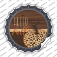 Hello Fall Pumpkin Novelty Bottle Cap Sticker Decal Small