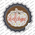 Pumpkin Welcome Novelty Bottle Cap Sticker Decal Small