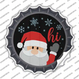 Santa Says Hi Novelty Bottle Cap Sticker Decal Small