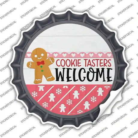 Cookie Tasters Welcome Novelty Bottle Cap Sticker Decal Small