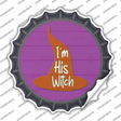 Im His Witch Pink Novelty Bottle Cap Sticker Decal Small