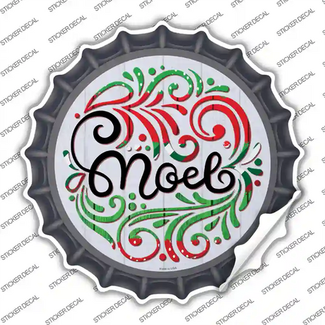 Noel Christmas Novelty Bottle Cap Sticker Decal Small