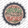 Peace Christmas Novelty Bottle Cap Sticker Decal Small