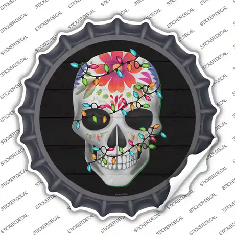 Calavera with Lights Novelty Bottle Cap Sticker Decal Small