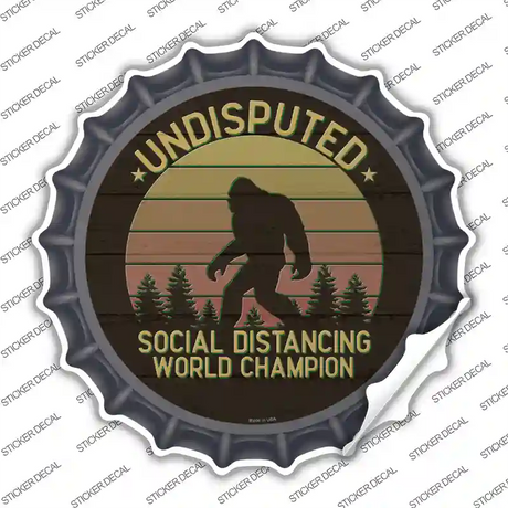 Undisputed Bigfoot Novelty Bottle Cap Sticker Decal Small