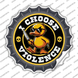 I Choose Violence Angry Duck Novelty Bottle Cap Sticker Decal BC-2048s