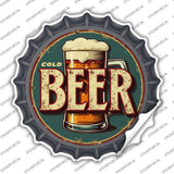 Cold Beer Novelty Bottle Cap Sticker Decal BC-2051s