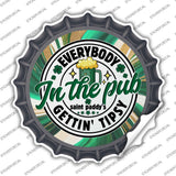 Everybody Getting Tipsy Novelty Bottle Cap Sticker Decal BC-2054s