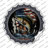 American Bass Novelty Bottle Cap Sticker Decal BC-2056s