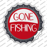 Gone Fishing Novelty Bottle Cap Sticker Decal BC-2060s