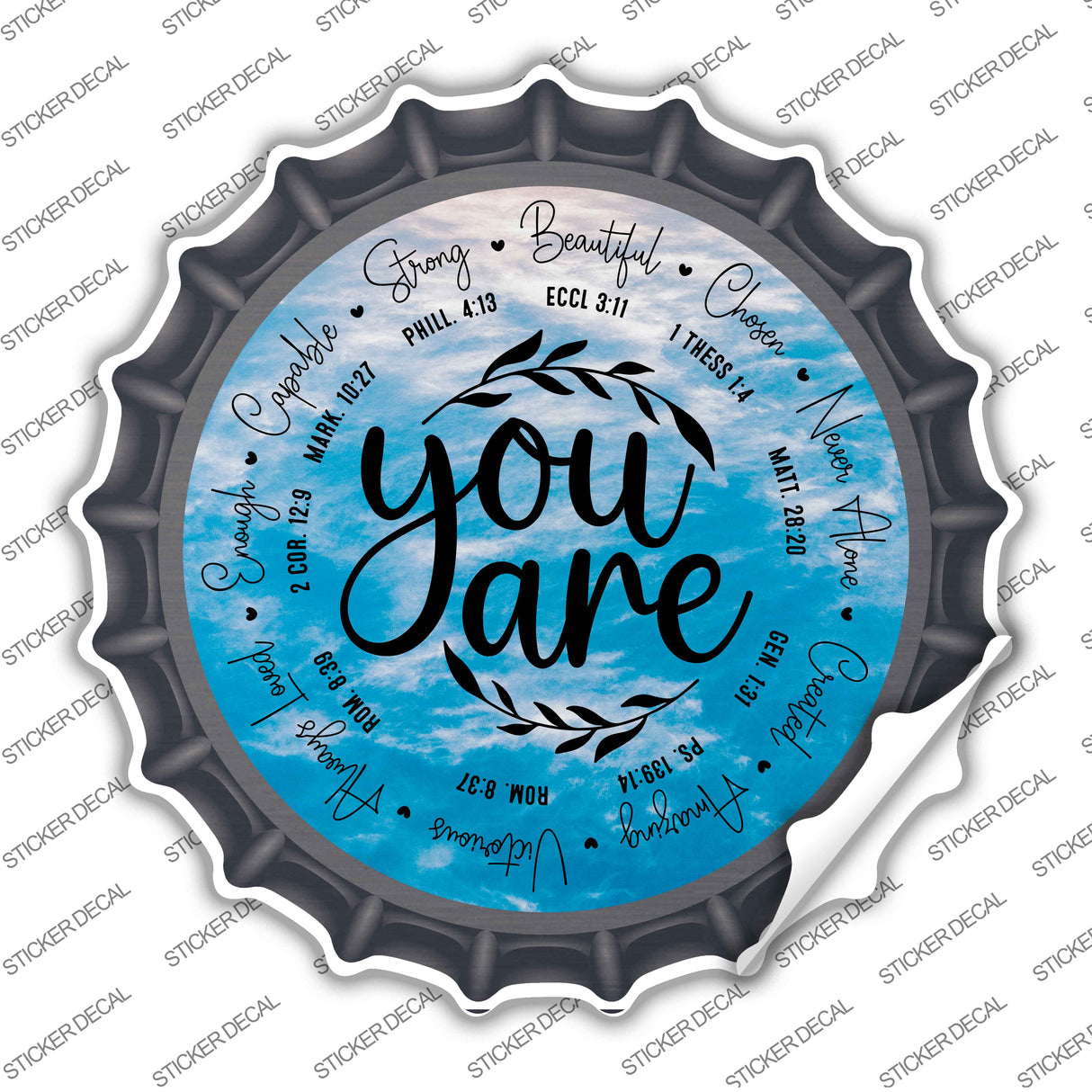 You Are Novelty Bottle Cap Sticker Decal BC-2063s