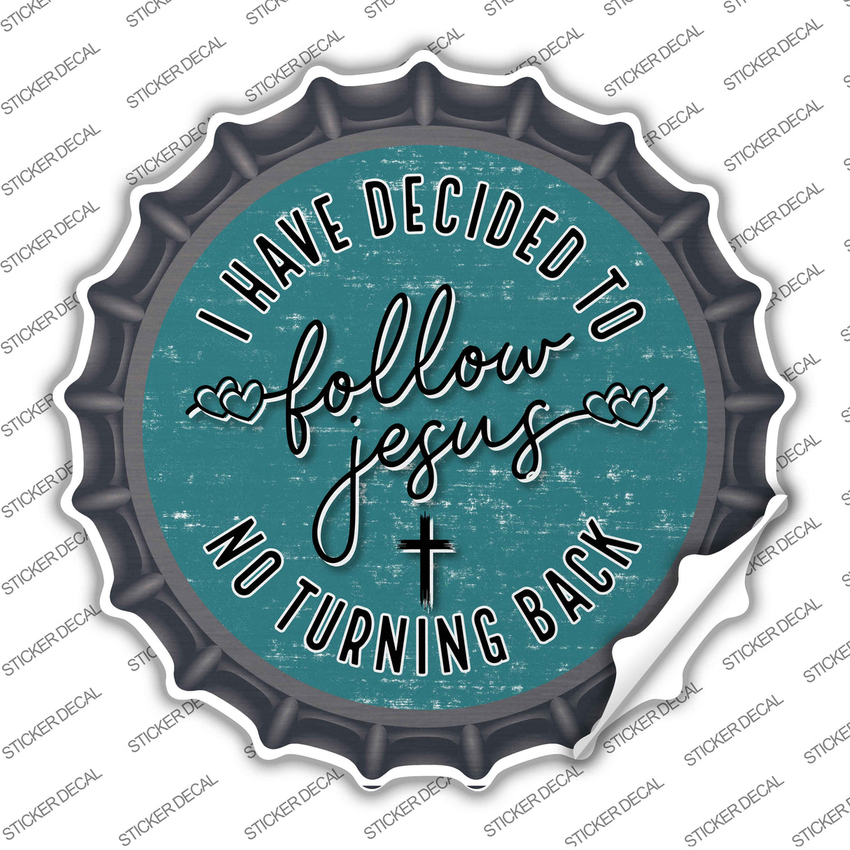 Follow Jesus Novelty Bottle Cap Sticker Decal BC-2065s