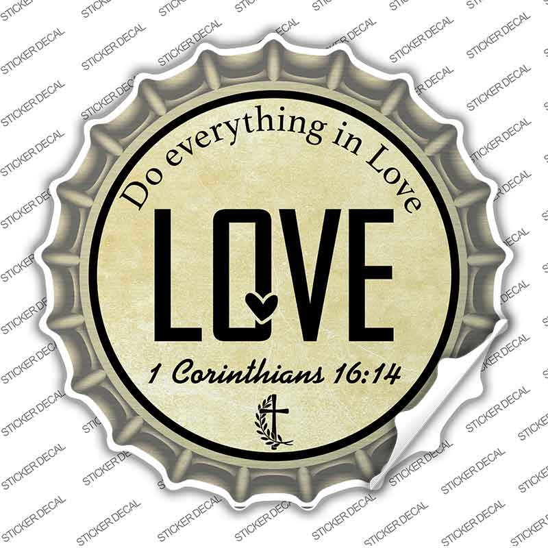 Love Bible Verse Novelty Bottle Cap Sticker Decal BC-2109s