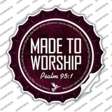 Made to Worship Bible Verse Novelty Bottle Cap Sticker Decal BC-2110s