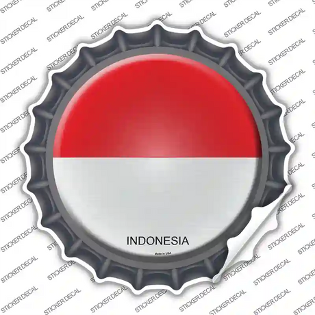 Indonesia Country Novelty Bottle Cap Sticker Decal
